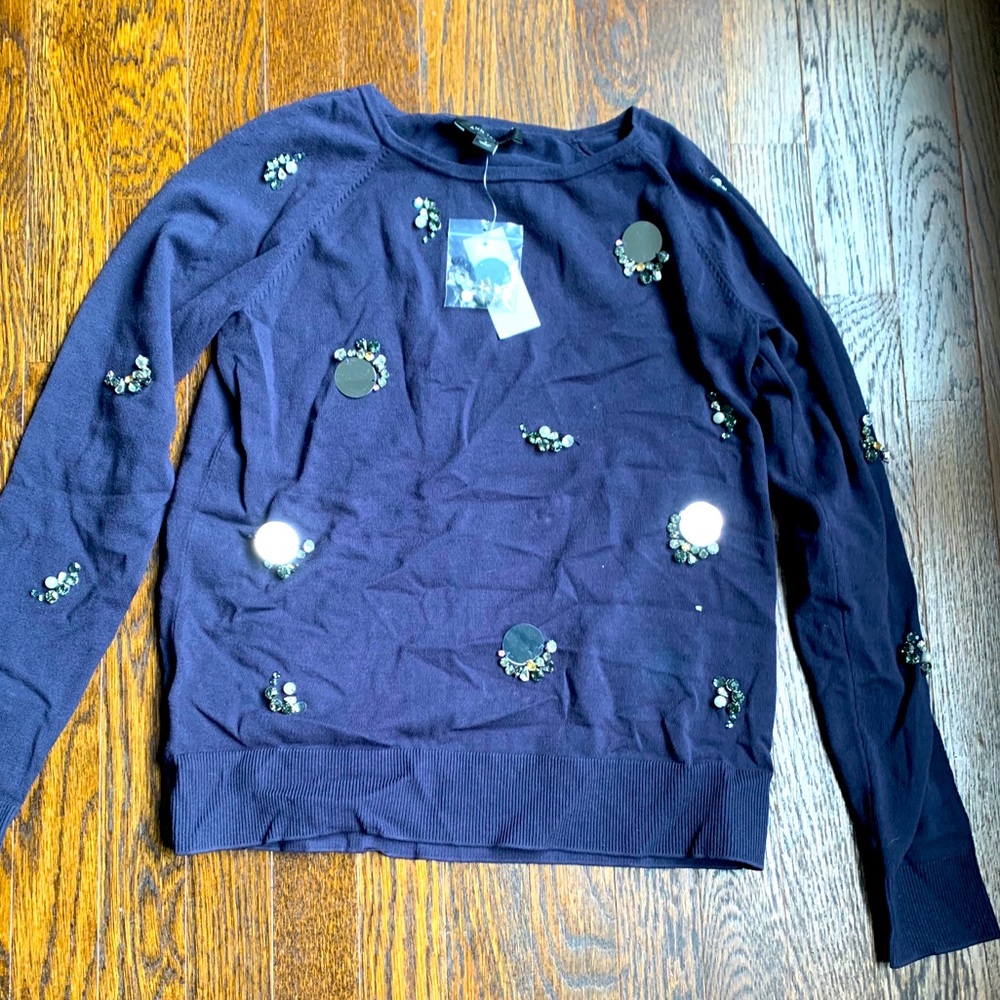 Ann Taylor Embellished Sweater - Size Small